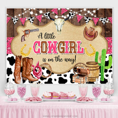 Rosa Cowgirl Ranch Jahrgang Geschlecht Aufdecken Hintergrund