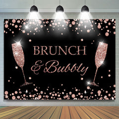 Rosa Funkeln Brunch Bully Themenorientiert Mädchen Geburtstag Hintergrund