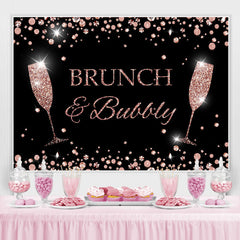Rosa Funkeln Brunch Bully Themenorientiert Mädchen Geburtstag Hintergrund