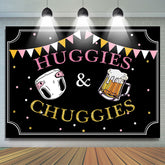 Rosa Gold Umarmungen Oder Chuggies Geschlecht Aufdecken Hintergrund