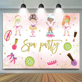 Rosa Spa Party Glücklich Geburtstag Hintergrund für Mädchen