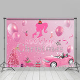 Rosa Funkeln Diamant Ballon Weihnachten Hintergrund