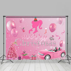 Rosa Funkeln Diamant Ballon Weihnachten Hintergrund
