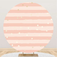 Rosa Streifen Und Stelle Runden Glücklich Geburtstag Party Backdorp