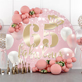 Rosa Weiß Ballon Funkeln Geburtstag Kreis Hintergrund