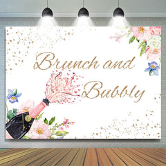 Rosa Wein Brunch Und Bully Funkeln Geburtstag Hintergrund