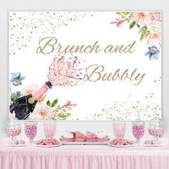 Rosa Wein Brunch Und Bully Funkeln Geburtstag Hintergrund