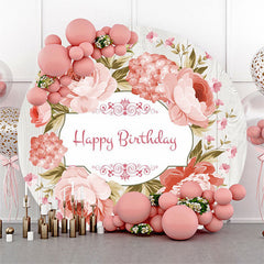 Rosa Kranz Weiß Holz Geburtstag Hintergrund Für Mädchen