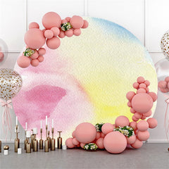 Rosa Gelb Graffiti Kreis Glücklich Geburtstag Hintergrund