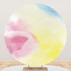 Rosa Gelb Graffiti Kreis Glücklich Geburtstag Hintergrund