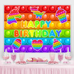 Pop Es Bunt Schön Nachtisch Glücklich Geburtstag Hintergrund