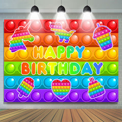 Pop Es Bunt Schön Nachtisch Glücklich Geburtstag Hintergrund