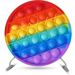 Pop Es Herz Eis Creme Geburtstag Runden Hintergrund