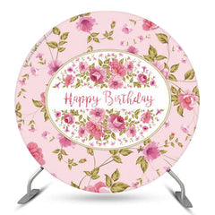 Hübsch Blumen Rosa Runden Geburtstag Hintergrund Für Mädchen