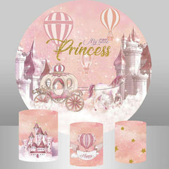 Prinzessin Schloss Rosa Wagen Runden Geburtstag Hintergrund