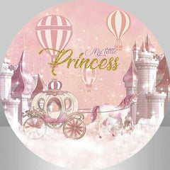 Prinzessin Schloss Rosa Wagen Runden Geburtstag Hintergrund