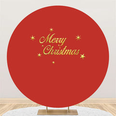 Rein Rot Thema Gold Fröhlich Weihnachten Kreis Hintergrund