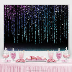 Lila Blau Bokeh Funkeln Schwarz Geburtstag Party Hintergrund