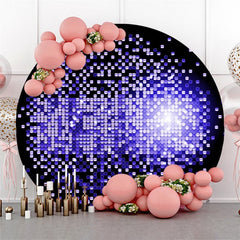 Lila Bokeh Hell Runden Schwarz Geburtstag Party Hintergrund