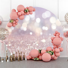 Lila Funkeln Bokeh Runden Glücklich Geburtstag Hintergrund