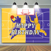 Lila Gelb Basketball Superstar Geburtstag Hintergrund