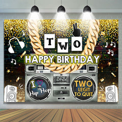 Radio Und Golden Kette Hüfte Hop 2 Geburtstag Hintergrund