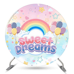 Regenbogen Luftballons Süß Träume Kreis Geburtstag Hintergrund