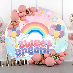 Regenbogen Luftballons Süß Träume Kreis Geburtstag Hintergrund