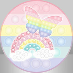 Regenbogen Schmetterling Pop Es Spielzeug Rosa Runden Hintergründe für Mädchen