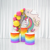 Regenbogen Einhorn Rosa Geburtstag Hintergrund Bausatz Banner