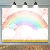 Regenbogen Aquarell Wolke Hintergrund für babydusche