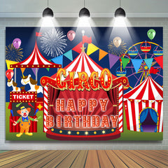 Rot Und Weiss Zirkus Glücklich Kinder Geburtstag Party Hintergrund