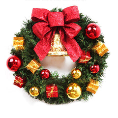 rot-kirsche-schleife-glocke-blume-kiefer-weihnachten-kranz