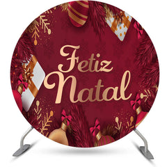 Rot Fekirnatal Fröhlich Weihnachten Kreis Hintergrund Bausatz