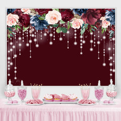 Rot Blumen Und Licht Geburtstag Hintergrund Für Dekoration