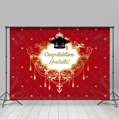 Klassisch Rot Gold Hintergrund Für Abschluss Zeremonie