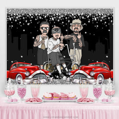 Felsen Auto mit Cool Kerl Glücklich Geburtstag Hintergrund