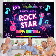 Rockstar Musik Thema bunter Glücklich Geburtstag Hintergrund