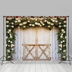 Romantisch Weiß Blumen Hölzern Wand Frühling Hintergrund