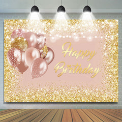 Rose Gold Und Gold Funkeln Geburtstag Hintergrund für Mädchen
