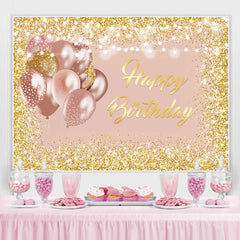 Rose Gold Und Gold Funkeln Geburtstag Hintergrund für Mädchen