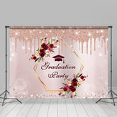 Rose Gold Bokeh Blumen Abschluss Party Hintergrund