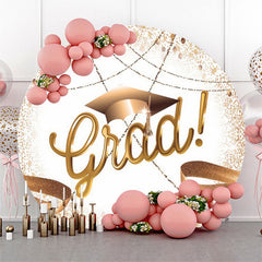 Rose Gold Glänzen Zeichenfolge Runden Grad Hintergrund Abdeckung