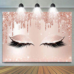 Rose Gold Funkeln Bokeh Hübsch Augen Hintergrund für Mädchen