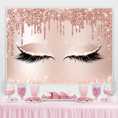 Rose Gold Funkeln Bokeh Hübsch Augen Hintergrund für Mädchen