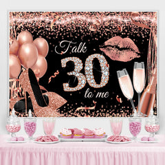 Rose Gold Funkeln Sprechen 30 Zu Mich Themenorientiert Geburtstag Hintergrund