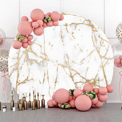 Runden Abstrakt Golden Marmor Geburtstag Hintergrund Für Party