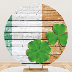 Runden Und Hölzern Weiß Glücklich St. Patricks Tag Hintergrund