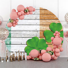 Runden Und Hölzern Weiß Glücklich St. Patricks Tag Hintergrund