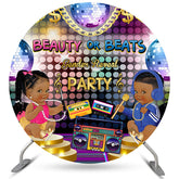 Runden Disko Geschlecht Aufdecken Party Baby Dusche Hintergrund